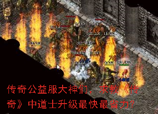 传奇公益服大神们,求教《传奇》中道士升级最快最省力? 传奇公益服大神们,求教《传奇》中道士升级最快最省力?