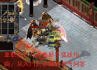 单职业1.76传奇新手征战指南:从入门到称霸的秘传问答 单职业1.76传奇新手征战指南:从入门到称霸的秘传问答