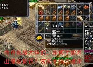 传奇私服大神们,如何才能开出爆款新区?求高手指点迷津 传奇私服大神们,如何才能开出爆款新区?求高手指点迷津