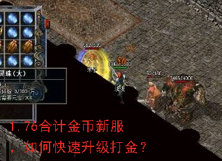 1.76合计金币新服,如何快速升级打金? 1.76合计金币新服,如何快速升级打金?