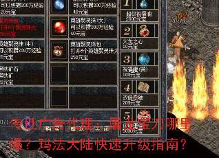 传世广告代理:屠龙宝刀哪里爆?玛法大陆快速升级指南? 传世广告代理:屠龙宝刀哪里爆?玛法大陆快速升级指南?