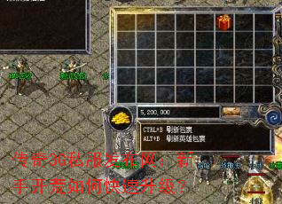 传奇3G私服发布网:新手开荒如何快速升级? 传奇3G私服发布网:新手开荒如何快速升级?