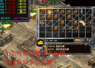 龙之传奇私服新手如何快速获取顶级装备? 龙之传奇私服新手如何快速获取顶级装备?