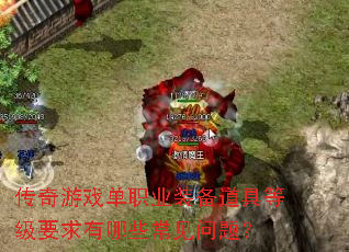 ������Ϸ��ְҵװ�����ߵȼ�Ҫ������Щ�������⣿