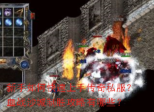 新手如何快速上手传奇私服?血战沙城制胜攻略有哪些? 新手如何快速上手传奇私服?血战沙城制胜攻略有哪些?