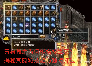 黄泉教主为何能操控生死?揭秘其隐藏技能与独特打法 黄泉教主为何能操控生死?揭秘其隐藏技能与独特打法