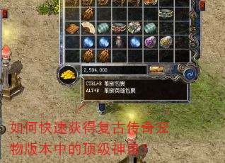 如何快速获得复古传奇宠物版本中的顶级神兽? 如何快速获得复古传奇宠物版本中的顶级神兽?