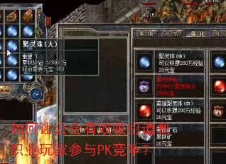 如何让公会有效吸引道教职业玩家参与PK竞争? 如何让公会有效吸引道教职业玩家参与PK竞争?