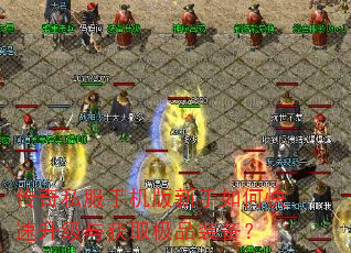 传奇私服手机版新手如何快速升级与获取极品装备? 传奇私服手机版新手如何快速升级与获取极品装备?