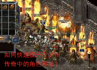 如何快速提升在泸州传奇中的角色等级? 如何快速提升在泸州传奇中的角色等级?