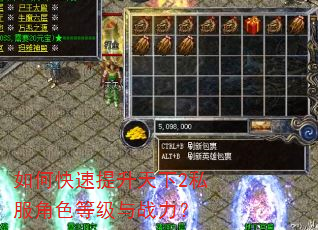 如何快速提升天下2私服角色等级与战力? 如何快速提升天下2私服角色等级与战力?